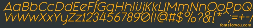 Fashion Fetish Italic Font – Orange Fonts on Black Background