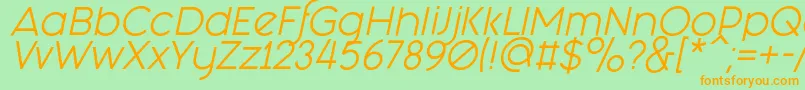 Fashion Fetish Italic Font – Orange Fonts on Green Background