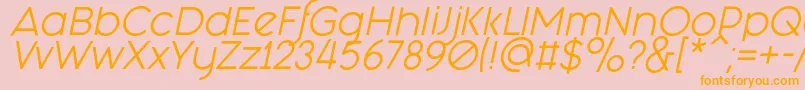 Fashion Fetish Italic Font – Orange Fonts on Pink Background