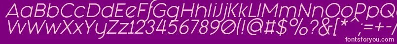 Fashion Fetish Italic Font – Pink Fonts on Purple Background