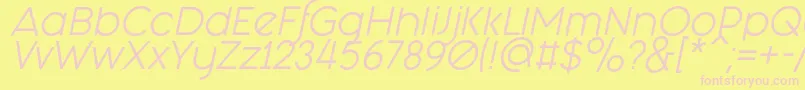 Fashion Fetish Italic Font – Pink Fonts on Yellow Background