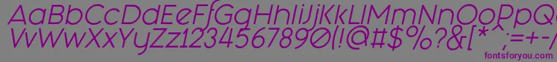 Fashion Fetish Italic Font – Purple Fonts on Gray Background