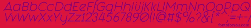 Fashion Fetish Italic Font – Purple Fonts on Red Background
