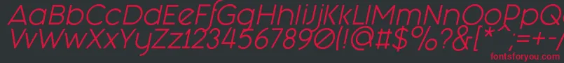 Fashion Fetish Italic Font – Red Fonts on Black Background
