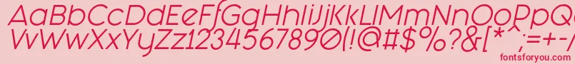 Fashion Fetish Italic Font – Red Fonts on Pink Background