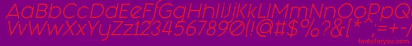 Fashion Fetish Italic Font – Red Fonts on Purple Background