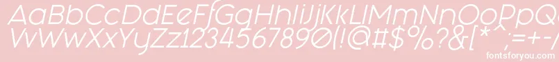 Fashion Fetish Italic-Schriftart – Weiße Schriften auf rosa Hintergrund