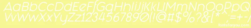 Fashion Fetish Italic Font – White Fonts on Yellow Background