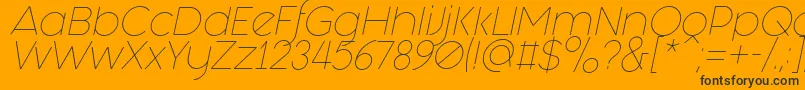 fuente Fashion Fetish Light Italic – Fuentes Negras Sobre Fondo Naranja