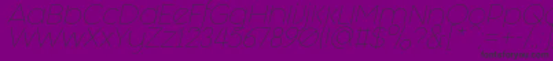fuente Fashion Fetish Light Italic – Fuentes Negras Sobre Fondo Morado