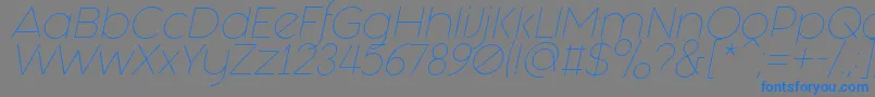 Fashion Fetish Light Italic Font – Blue Fonts on Gray Background