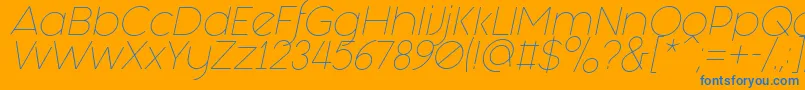 Fashion Fetish Light Italic Font – Blue Fonts on Orange Background