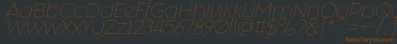 Fashion Fetish Light Italic Font – Brown Fonts on Black Background