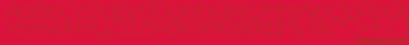 Fonte Fashion Fetish Light Italic – fontes marrons em um fundo vermelho