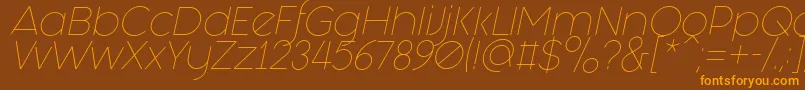 Fashion Fetish Light Italic Font – Orange Fonts on Brown Background