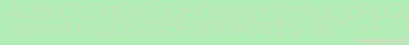 フォントFashion Fetish Light Italic – 緑の背景にピンクのフォント