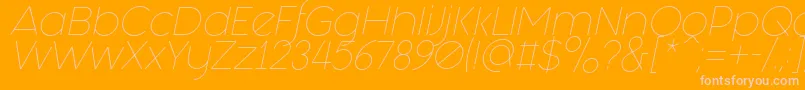 Fashion Fetish Light Italic Font – Pink Fonts on Orange Background