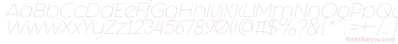 フォントFashion Fetish Light Italic – 白い背景にピンクのフォント