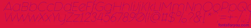 フォントFashion Fetish Light Italic – 赤い背景に紫のフォント