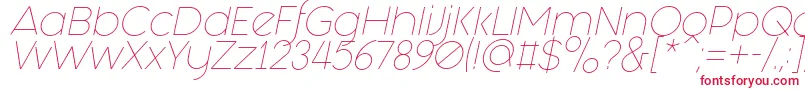 Fashion Fetish Light Italic Font – Red Fonts on White Background