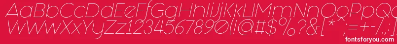 Fashion Fetish Light Italic Font – White Fonts on Red Background