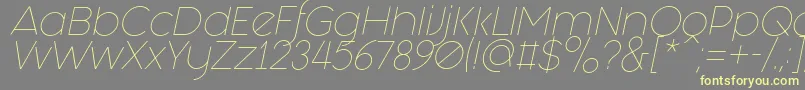 fuente Fashion Fetish Light Italic – Fuentes Amarillas Sobre Fondo Gris