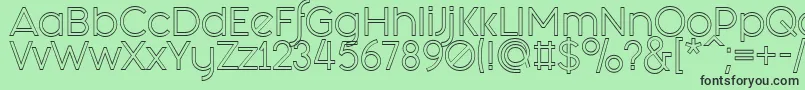Fashion Fetish Outline Font – Black Fonts on Green Background