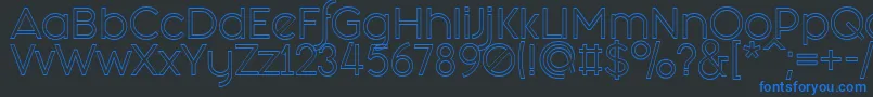 Fashion Fetish Outline Font – Blue Fonts on Black Background