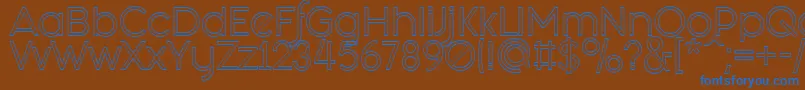 Fashion Fetish Outline Font – Blue Fonts on Brown Background