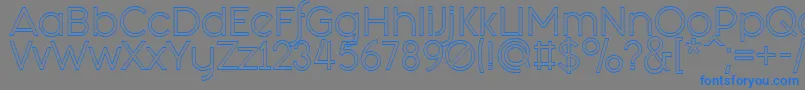 Fashion Fetish Outline Font – Blue Fonts on Gray Background