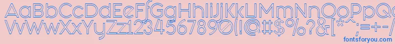 Fashion Fetish Outline Font – Blue Fonts on Pink Background