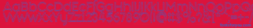 Fashion Fetish Outline Font – Blue Fonts on Red Background