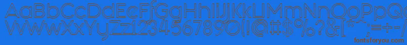 Fashion Fetish Outline Font – Brown Fonts on Blue Background
