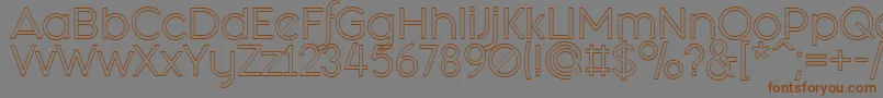 Fashion Fetish Outline Font – Brown Fonts on Gray Background