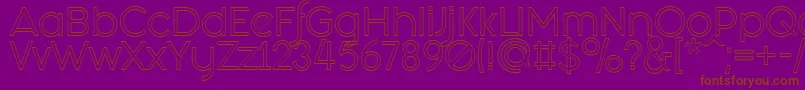 Fashion Fetish Outline-Schriftart – Braune Schriften auf violettem Hintergrund