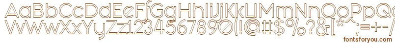 Fashion Fetish Outline Font – Brown Fonts on White Background