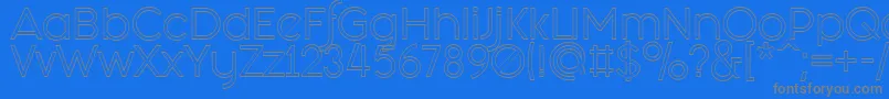Fashion Fetish Outline Font – Gray Fonts on Blue Background