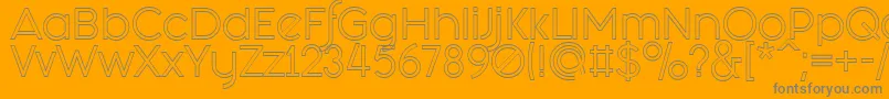 Fashion Fetish Outline Font – Gray Fonts on Orange Background