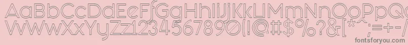 Fashion Fetish Outline Font – Gray Fonts on Pink Background