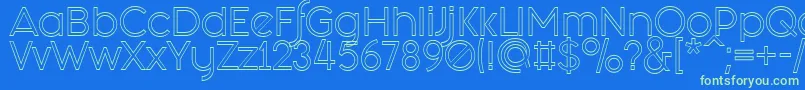 Fashion Fetish Outline Font – Green Fonts on Blue Background