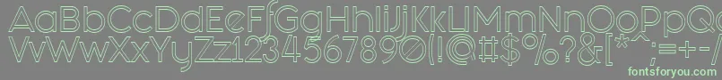 Fashion Fetish Outline Font – Green Fonts on Gray Background