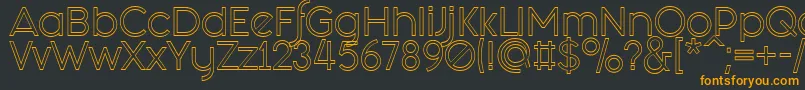 Fashion Fetish Outline Font – Orange Fonts on Black Background