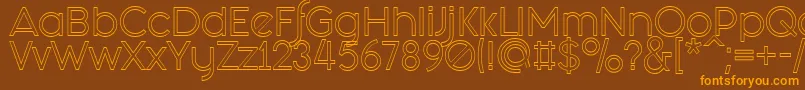 Fashion Fetish Outline Font – Orange Fonts on Brown Background