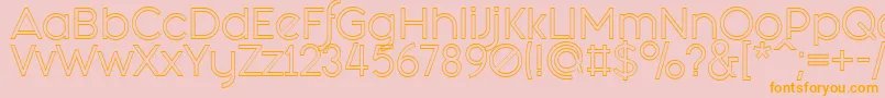 Fashion Fetish Outline Font – Orange Fonts on Pink Background