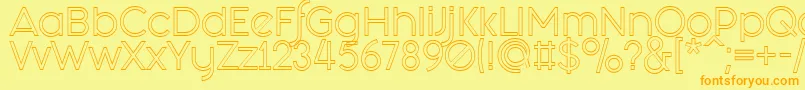 Fashion Fetish Outline Font – Orange Fonts on Yellow Background
