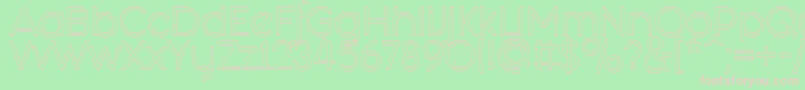Fashion Fetish Outline Font – Pink Fonts on Green Background