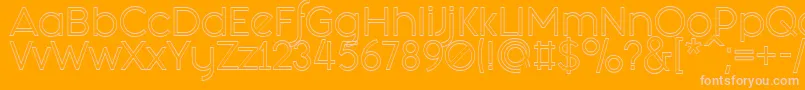 Fashion Fetish Outline Font – Pink Fonts on Orange Background