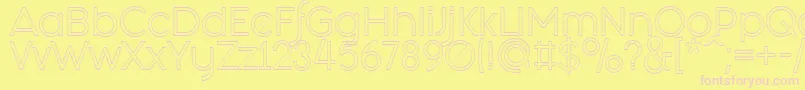 Fashion Fetish Outline Font – Pink Fonts on Yellow Background