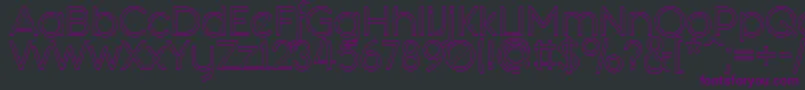 Fashion Fetish Outline Font – Purple Fonts on Black Background
