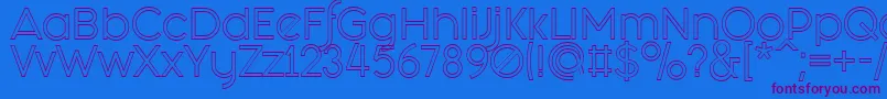Fashion Fetish Outline Font – Purple Fonts on Blue Background